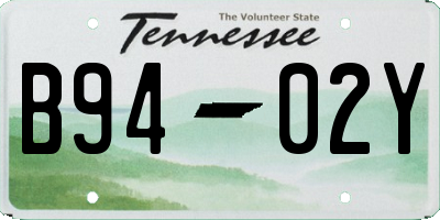 TN license plate B9402Y
