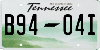 TN license plate B9404I