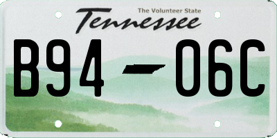 TN license plate B9406C