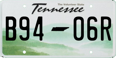 TN license plate B9406R