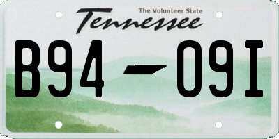 TN license plate B9409I