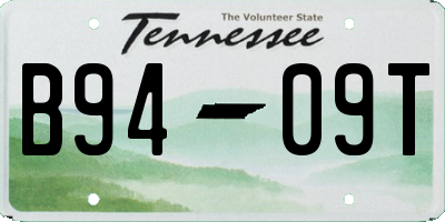 TN license plate B9409T