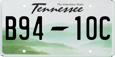 TN license plate B9410C