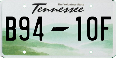 TN license plate B9410F