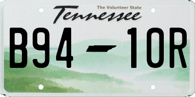 TN license plate B9410R