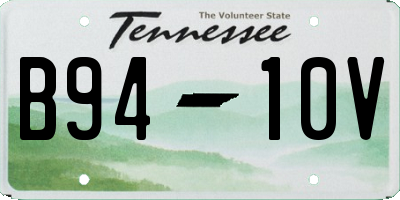 TN license plate B9410V