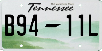 TN license plate B9411L