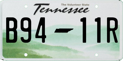 TN license plate B9411R