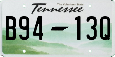 TN license plate B9413Q