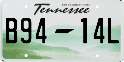 TN license plate B9414L