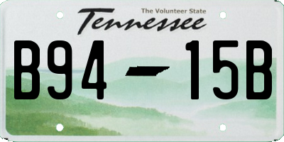 TN license plate B9415B