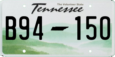 TN license plate B9415O