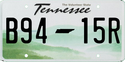 TN license plate B9415R