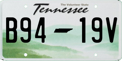 TN license plate B9419V