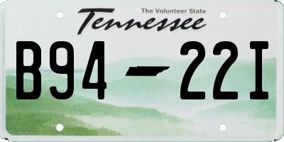 TN license plate B9422I