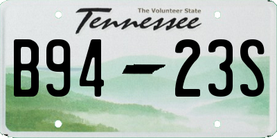 TN license plate B9423S