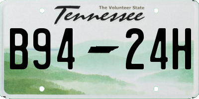 TN license plate B9424H