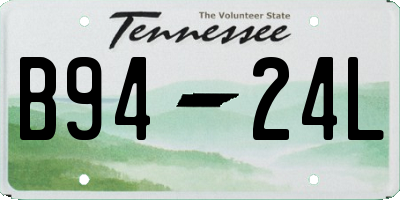 TN license plate B9424L