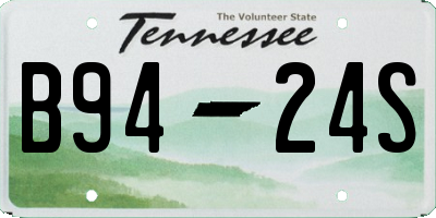 TN license plate B9424S