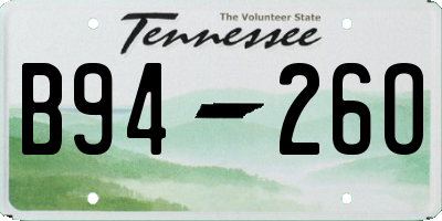 TN license plate B9426O