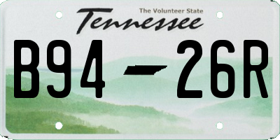 TN license plate B9426R