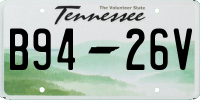 TN license plate B9426V