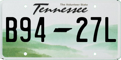 TN license plate B9427L