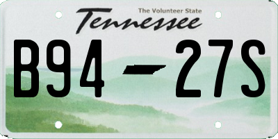 TN license plate B9427S