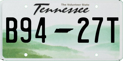 TN license plate B9427T