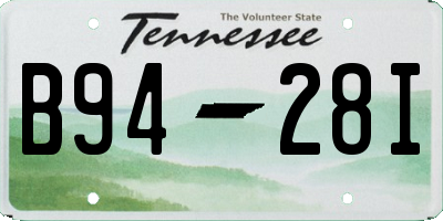 TN license plate B9428I