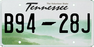 TN license plate B9428J