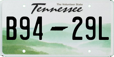 TN license plate B9429L
