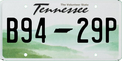 TN license plate B9429P