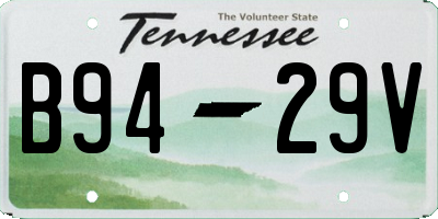 TN license plate B9429V