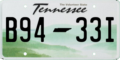 TN license plate B9433I