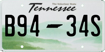 TN license plate B9434S