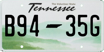 TN license plate B9435G