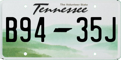 TN license plate B9435J