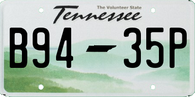 TN license plate B9435P