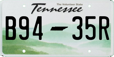 TN license plate B9435R