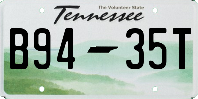 TN license plate B9435T