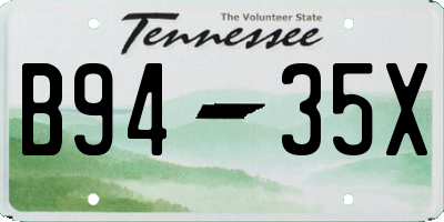 TN license plate B9435X