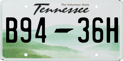 TN license plate B9436H