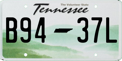 TN license plate B9437L