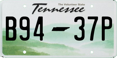 TN license plate B9437P