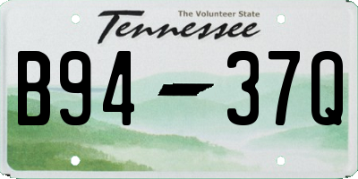 TN license plate B9437Q