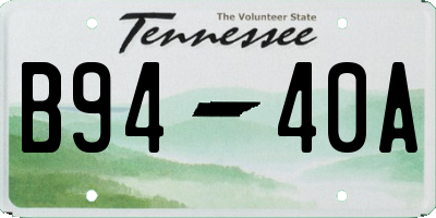 TN license plate B9440A