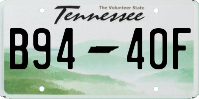 TN license plate B9440F