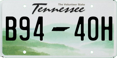 TN license plate B9440H