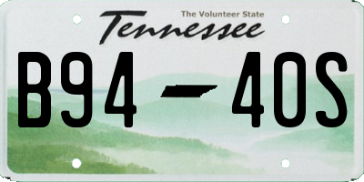 TN license plate B9440S